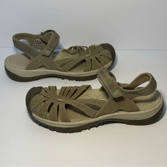 Keen Rose Sandals Taupe Women’s Size 8 Reinforced Toe Hiking - Picture 2 of 7